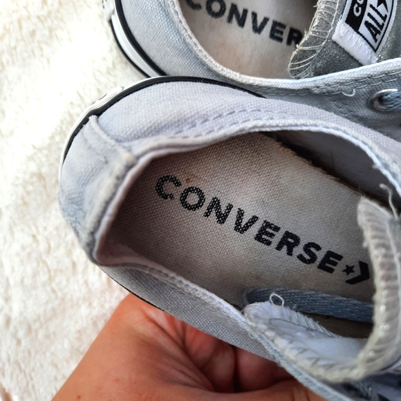 Converse Chuck Taylor All Star Low Top Sneaker Sparkle Double Tongue 5 - Picture 8 of 12
